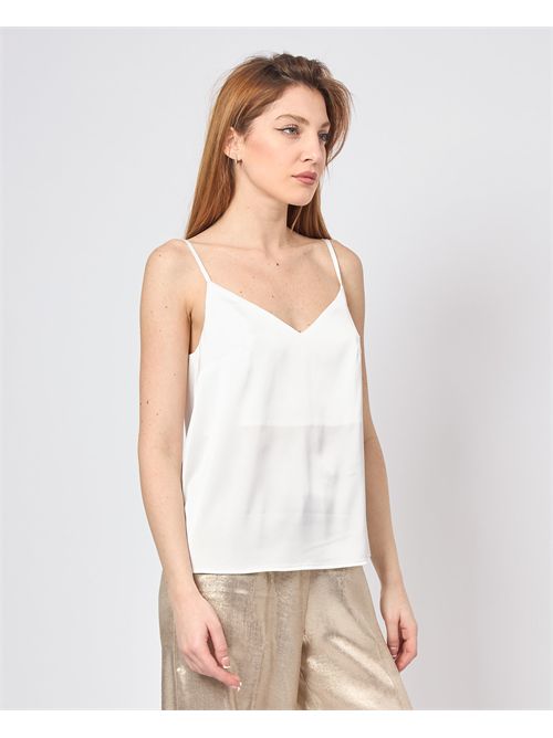 Top in raso Markup con scollo a V MARKUP | MW861301OFF WHITE